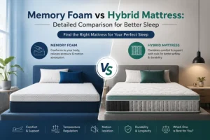 Memory Foam vs Hybrid Mattress: Detailed Comparison for Better Sleep