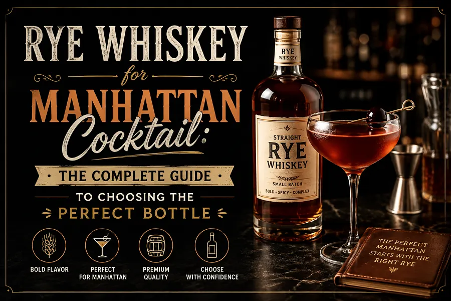 rye whiskey for manhattan cocktail